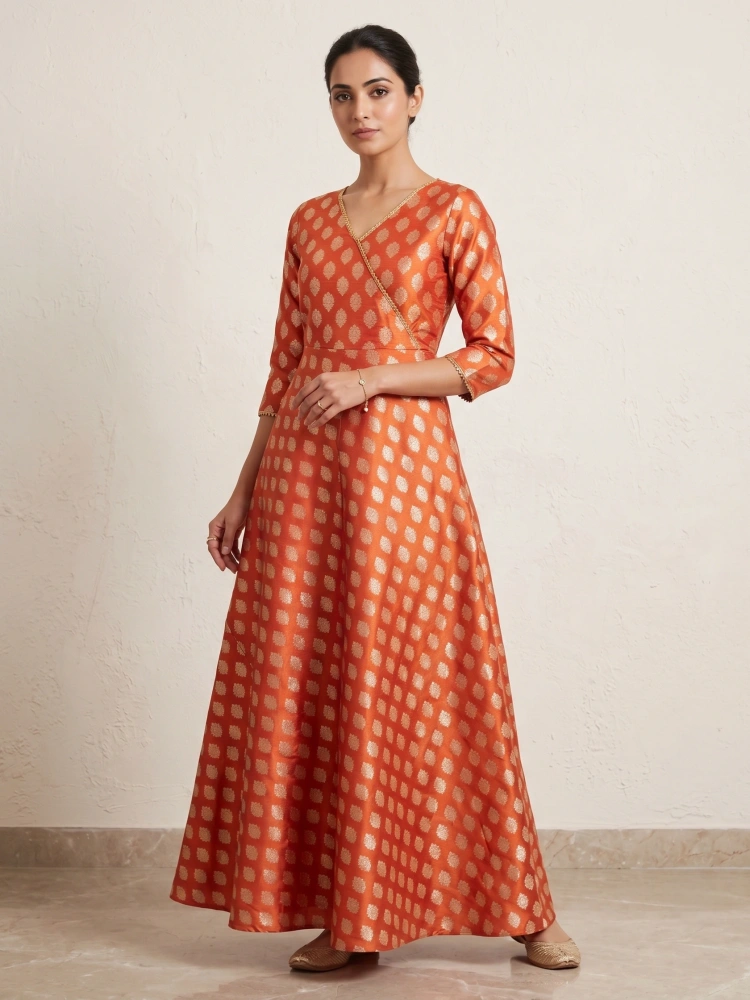 Narangi Angarkha Kurti